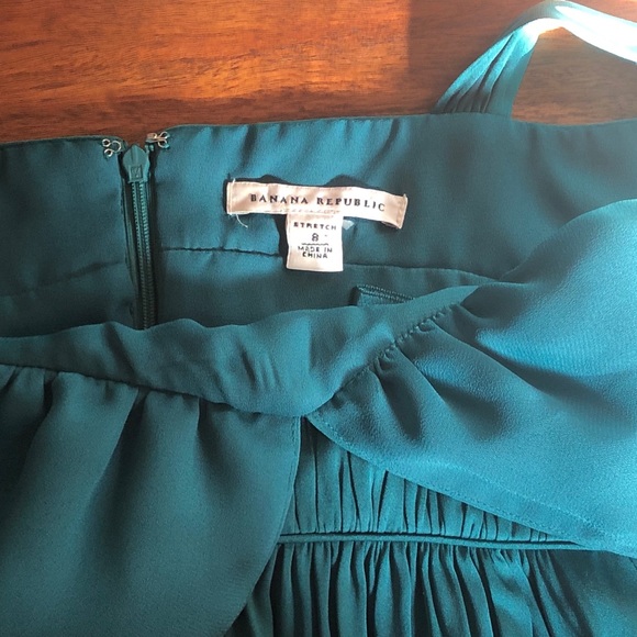 Full-length Teal Silk Dress from Banana Republic - Picture 4 of 4
